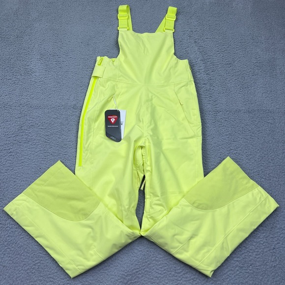 New Halfdays Women's Carson Bib Pant in Granita Size M/SHORT Neon Snow Pants - Picture 2 of 15